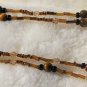 Item 11- 15.5" Double strand tiger eye and glass necklace.