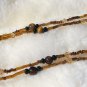 Item 11- 15.5" Double strand tiger eye and glass necklace.