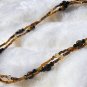 Item 11- 15.5" Double strand tiger eye and glass necklace.