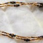 Item 11- 15.5" Double strand tiger eye and glass necklace.
