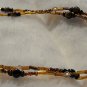 Item 11- 15.5" Double strand tiger eye and glass necklace.
