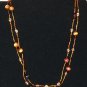 Item 11- 15.5" Double strand tiger eye and glass necklace.