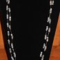Item 118- 29.5" double strand obisidan, labradorite, agate & apatite necklace.