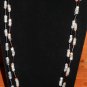 Item 118- 29.5" double strand obisidan, labradorite, agate & apatite necklace.