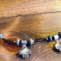 Item 101- 22" glass, jasper, Tibetan silver & Picasso jasper necklace.