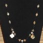 Item 101- 22" glass, jasper, Tibetan silver & Picasso jasper necklace.