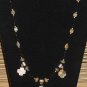 Item 101- 22" glass, jasper, Tibetan silver & Picasso jasper necklace.