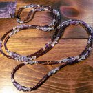 Item 14- 49" fluorite, silverplate and 'vintage' glass necklace.