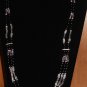 Item 127- 27.5" Onyx, Tibetan silver, amethyst & fluorite necklace. W/earrings.