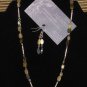 Item 67- 20" Magnetite, serpentine & silverplate necklace. With earrings.