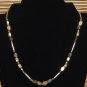Item 67- 20" Magnetite, serpentine & silverplate necklace. With earrings.