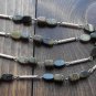 Item 67- 20" Magnetite, serpentine & silverplate necklace. With earrings.
