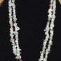 Item 114- 18" Fluorite and silverplate double strand necklace.