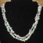 Item 114- 18" Fluorite and silverplate double strand necklace.