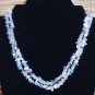 Item 114- 18" Fluorite and silverplate double strand necklace.