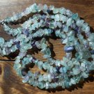 Item 114- 18" Fluorite and silverplate double strand necklace.