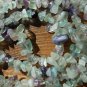 Item 114- 18" Fluorite and silverplate double strand necklace.