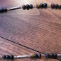 Item 63- 19" Tiger eye, olive quartz & silverplate necklace.  With earrings.