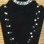 Item 115- 23" Glass, amazonite & agate double strand necklace. With bracelet.