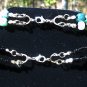 Item 115- 23" Glass, amazonite & agate double strand necklace. With bracelet.