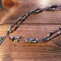 Item 88- 20" jasper, glass & silverplate necklace. With pewter pendant.