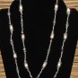 Item 36- 44" Fluorite, glass & silverplate necklace.