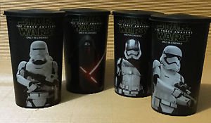 Star Wars The Force Awakens 2015 Set of 4 Pepsi Cup Glasses Asia Kylo Ren No DVD