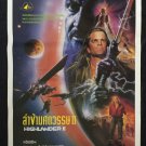 Highlander II The Quickening 1991 Thai Movie Poster Sci fi 90' no DVD Blu Ray