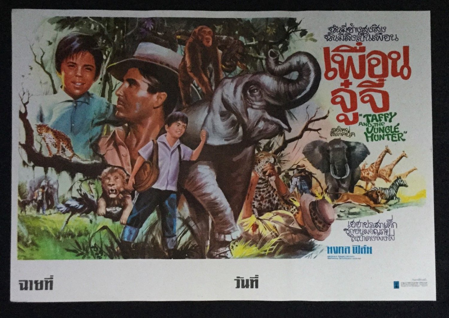 Taffy and the Jungle Hunter 1965 Thai Movie Poster No DVD Blu Ray
