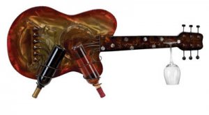 Guitar wine rack