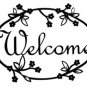 Floral welcome sign