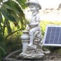 Boy pond spitter solar powered