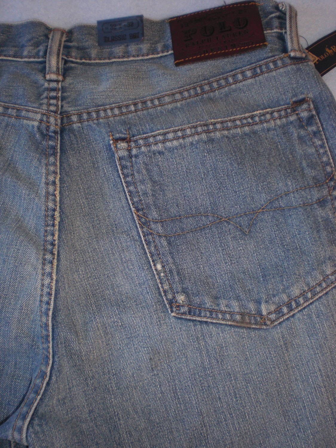 Polo Ralph Lauren Classic 867 Distressed jeans Paint Size 32x32 MSRP $98