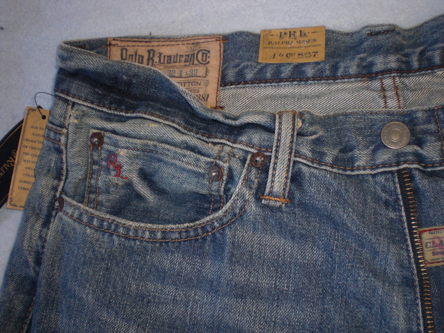 ralph lauren distressed jeans