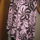 Pale Pink Brown Hibiscus Poncho