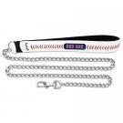 Boston Red Sox Baseball Leather Chain Leash Large
