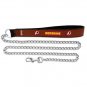 Washington Redskins Football Leather 2.5mm Chain Leash - M