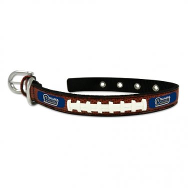 St. Louis Rams Classic Leather Small Football Collar