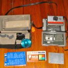 VINTAGE POLAROID AUTOMATIC CAMERA 104, CASE, FLASH, MORE