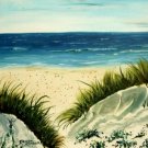 oil beach painting giclee art print
