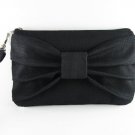 Big Bow ( Black ) - iPhone Purse, Cell Phone Wristlet, Camera Bag, Cosmetic Bag, Zipper Pouch