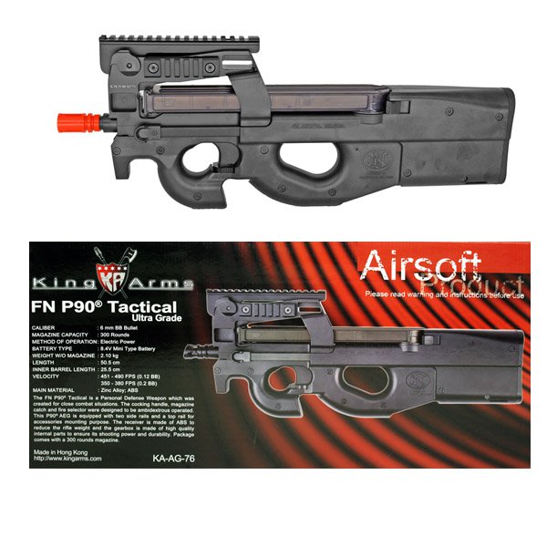 King Arms Full Metal FN Herstal P90 Electric Airsoft Rifle