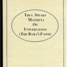 Thus Speaks Maitreya on Universalism (The Baha'i Faith)