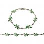 Dragon Fly Green Aventurine With Marcasite Bracelet