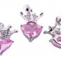 Princess Cut CROWN Silver Hot New Set
