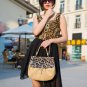 OUOVO Leopard Style Genuine Cowhide Leather Women's Handbag HDW073