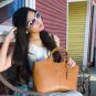 OUOVO Simplae Style Brown Women's Genuine Cowhide Leather Hhandbags HDW070