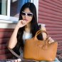 OUOVO Simplae Style Brown Women's Genuine Cowhide Leather Hhandbags HDW070