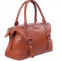 Genuine Cowhide Leather OUOVO-HDL067 handbag satchel shoulder bag Brown