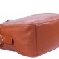 Genuine Cowhide Leather OUOVO-HDL067 handbag satchel shoulder bag Brown